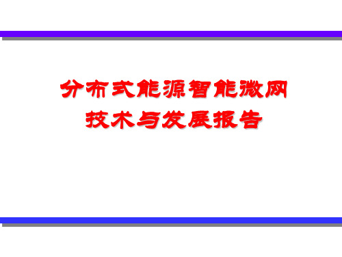 赵波-分布式能源智能微网技术与发展报告