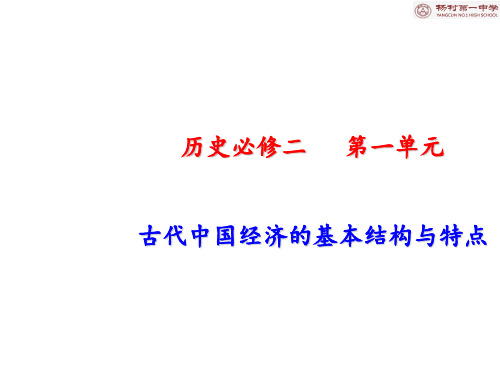 天津市武清区高考历史一轮复习第4课古代的经济政策课件新人教必修2