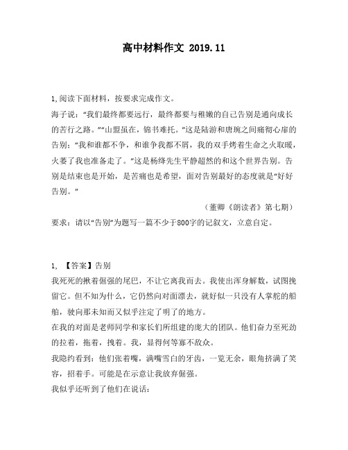 高中材料作文：“我们最终都要远行,最终都要与稚嫩的自己告别是通向成长的苦行之路。”“山盟虽在,