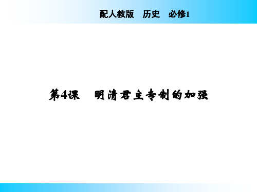 2020-2021学年人教版必修1 第4课 明清君主专制的加强 课件(28张)