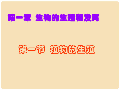 八年级生物下册 第七单元 第一章 第一节 植物的生殖课