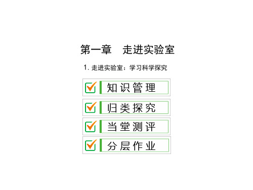 第一章1.走进实验室：学习科学探究—2020秋教科版八年级物理上册课件(共19张PPT)