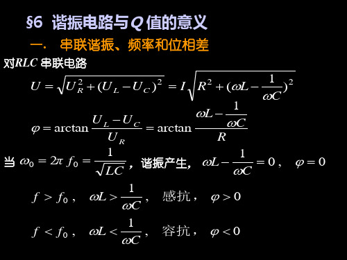 谐振电路与Q值的意义