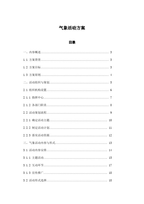 气象活动方案