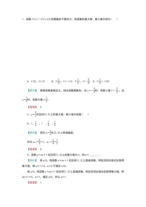 高一数学函数的单调性测试题及答案