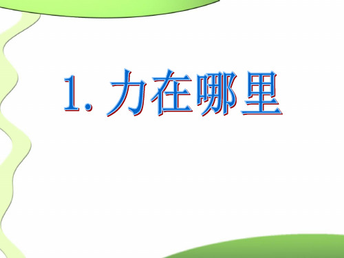 四年级下册科学课件-4.1 力在哪里｜苏教版 (共16张PPT)