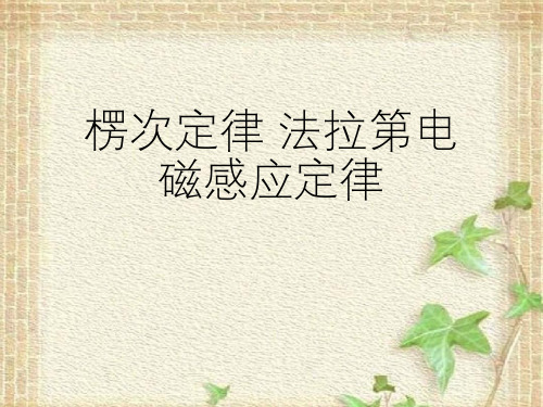 2022-2023年高考物理一轮复习 楞次定律法拉第电磁感应定律课件(重点难点易错点核心热点考点)