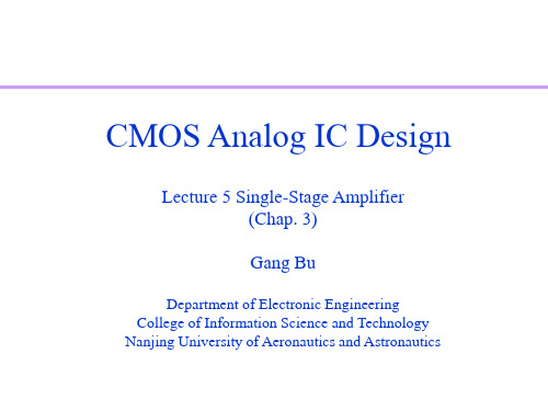 CMOS_Analog_Lec5-Single-Stage Amplifier