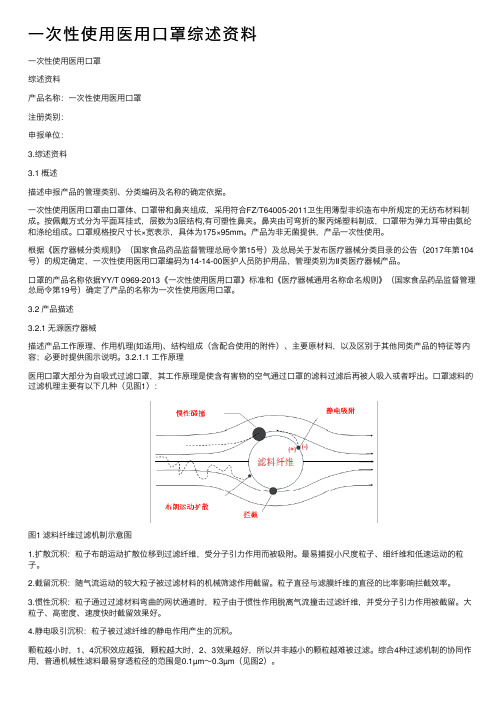 一次性使用医用口罩综述资料