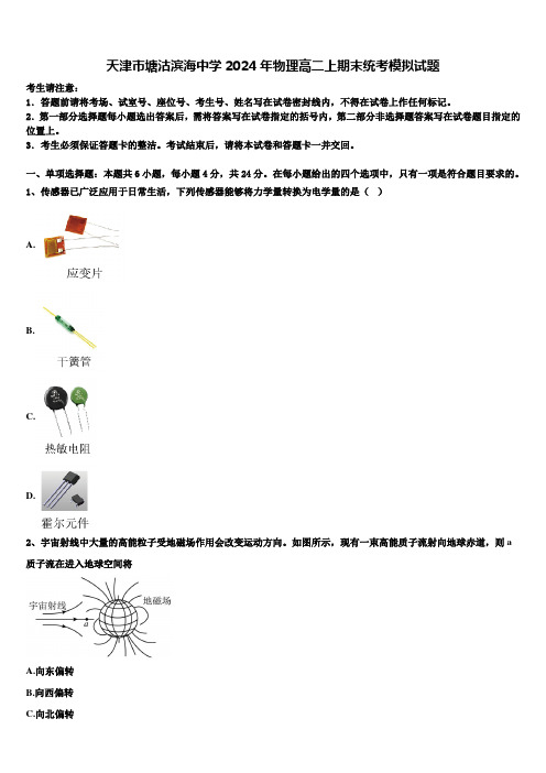 天津市塘沽滨海中学2024年物理高二上期末统考模拟试题含解析