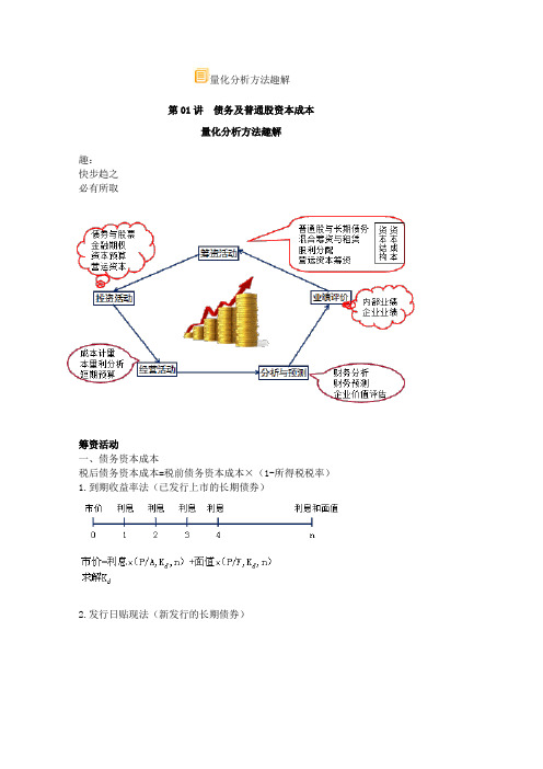 ca财务管理公式巧记全