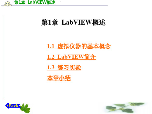 LabVIEW概述PPT课件