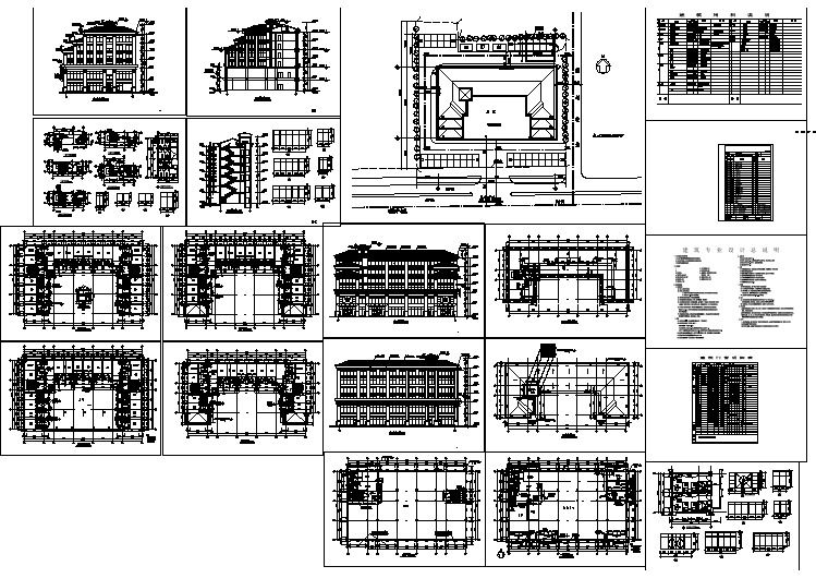 【CAD图纸】旅馆方案建筑图(精美图例)