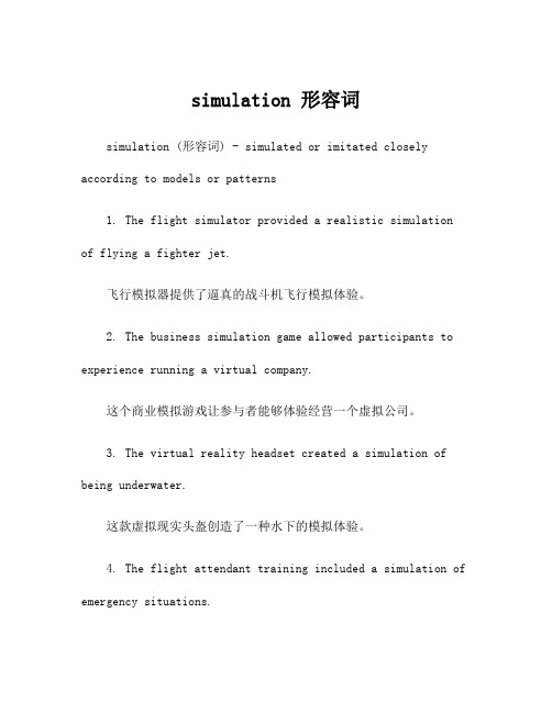 simulation 形容词