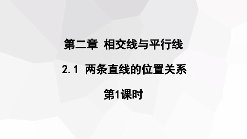 两条直线的位置关系第1课时课件初中数学北师大版七年级下册