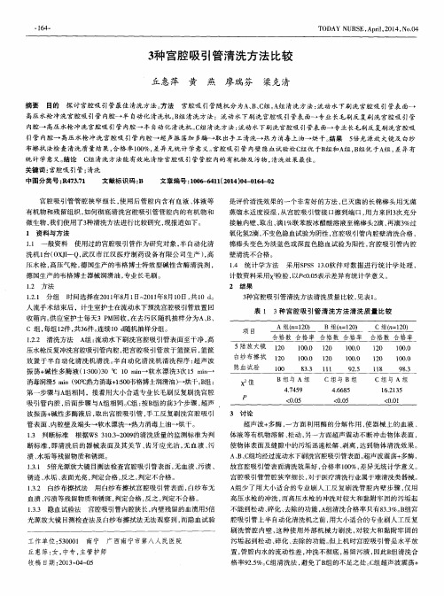 3种宫腔吸引管清洗方法比较