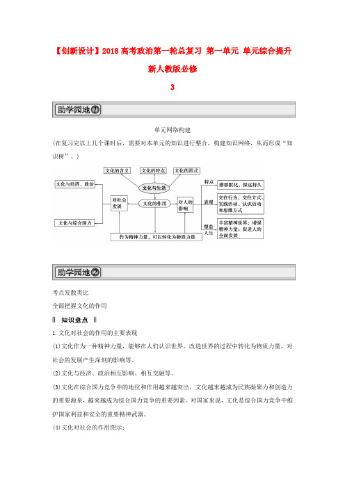 最新-2018高考政治第一轮总复习 第一单元 单元综合提