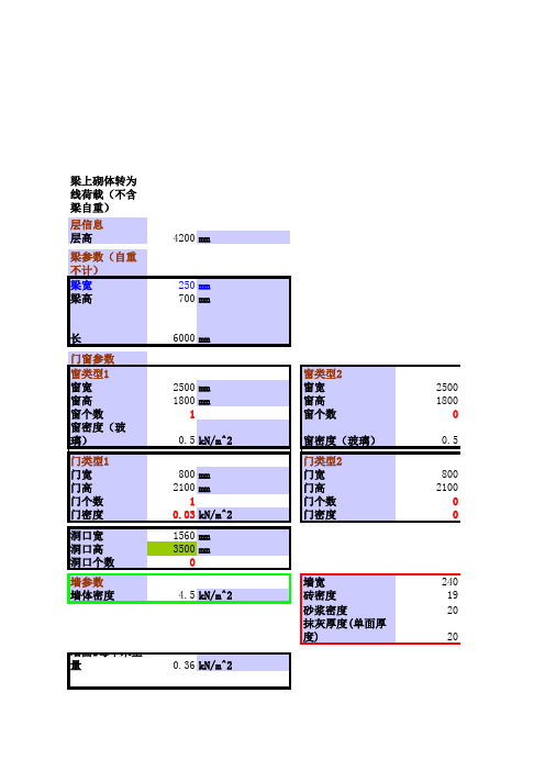 梁上线荷载计算(pkpm专用,不计梁自重)