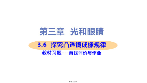 新沪粤版八年级上册初中物理 3-6 探究凸透镜成像规律 教材习题课件