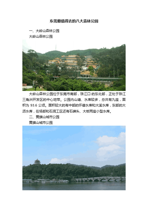 东莞最值得去的八大森林公园