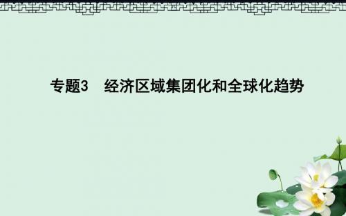 高考历史二轮复习第一部分现代篇高考聚焦专题贯通专题3经济区域集团化和全球化趋势课件