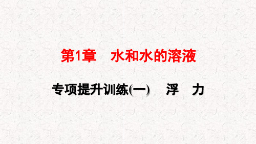 浙教版八年级科学上册第一章复习课件