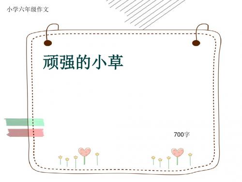 小学六年级作文《顽强的小草》700字(共10页PPT)