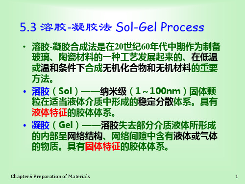 5.3 溶胶-凝胶和液相沉淀法
