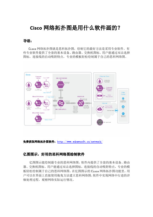 Cisco网络拓扑图是用什么软件画的？