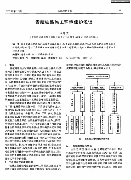 青藏铁路施工环境保护浅谈