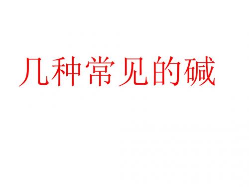 【初中化学】几种常见的碱PPT课件(14份) 北京版