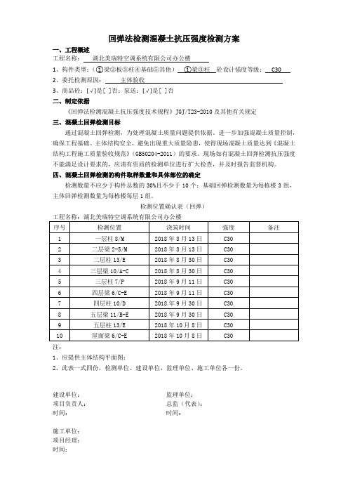 主体回弹检测方案