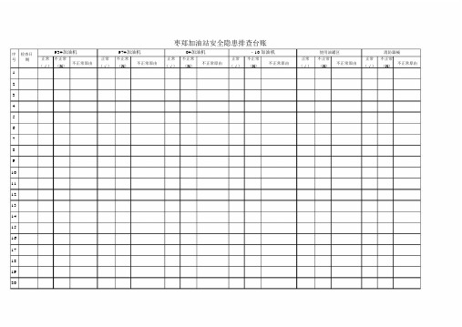 加油站安全检查记录台账