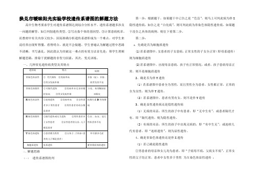 高三生物遗传系谱图的判方法