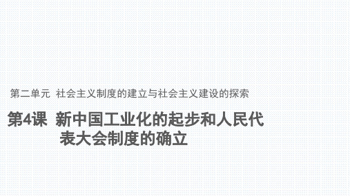 人教部编版历史八下第四课新中国工业化的起步和人民代表大会制度的确立课件(共32张PPT)