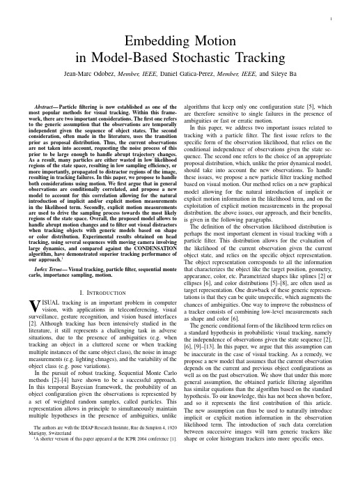 Embedding Motion in Model-Based Stochastic Tracking