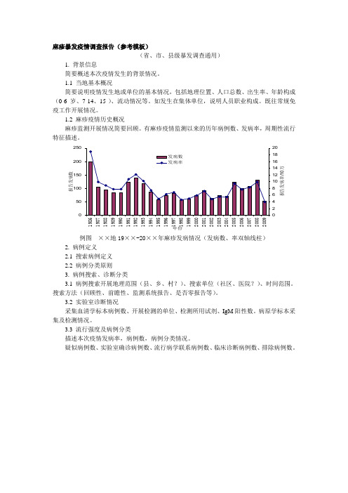 麻疹暴发疫情调查报告