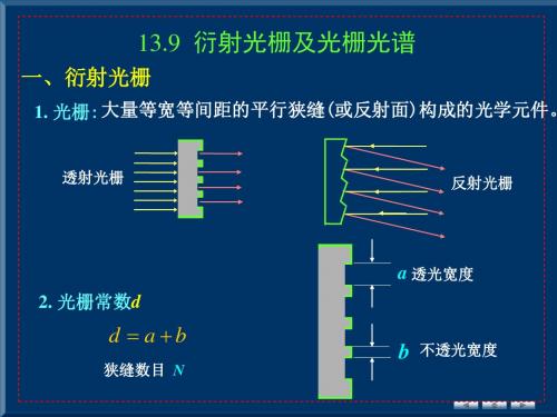 139衍射光栅及光栅光谱