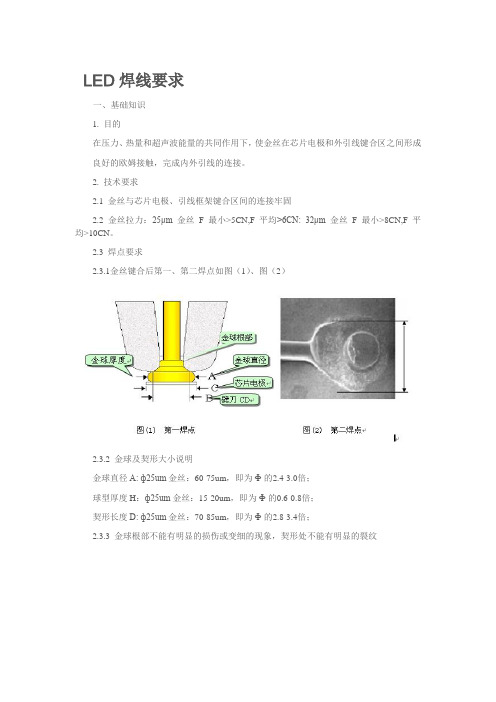 LED焊线要求