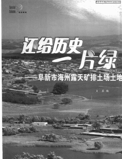 还给历史一片绿——阜新市海州露天矿排土场土地复垦纪实