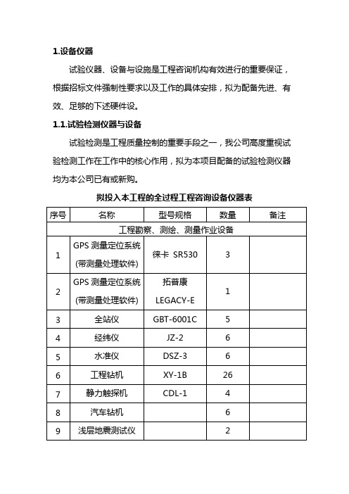 勘察设备仪器