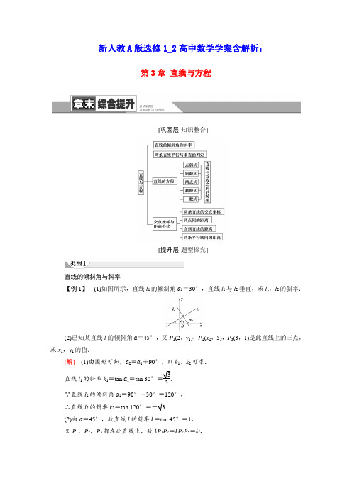 高中数学第3章直线与方程章末综合提升学案新人教A版必修2