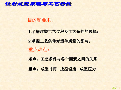 注射成型原理及工艺特性