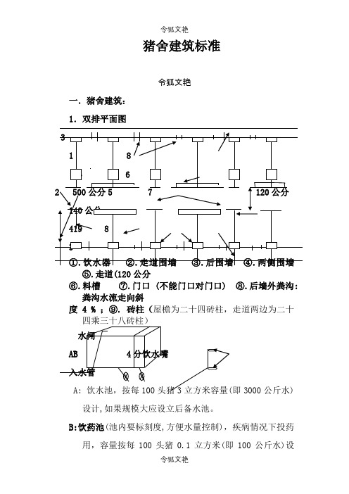 猪舍建筑标准之令狐文艳创作