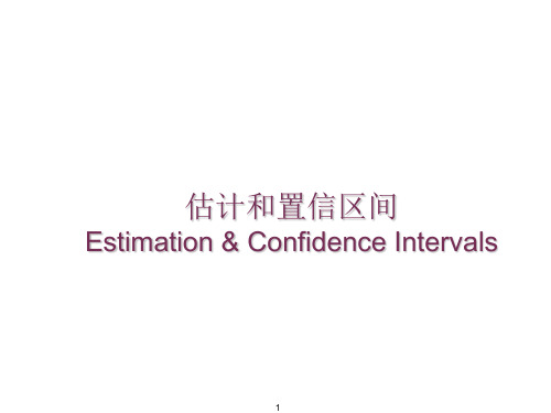 6 Sigma_分析阶段_Estimation And Confidence Interval估计与置信区间