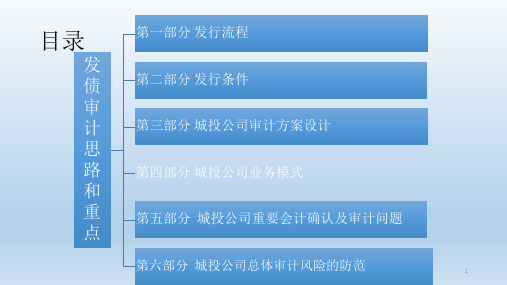 发债审计思路和重点PPT幻灯片课件