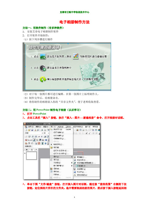 电子相册制作方法