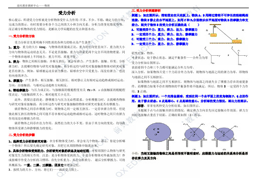 受力分析(整体法与隔离法)