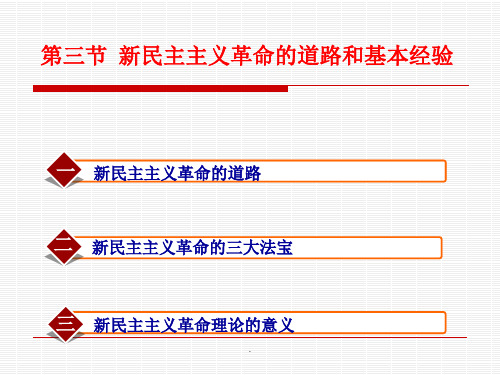 毛概2-3新民主主义革命的道路和基本经验