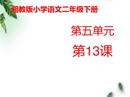 最新湘教版小学语文二年级下册《红围裙》公开课课件第一课时